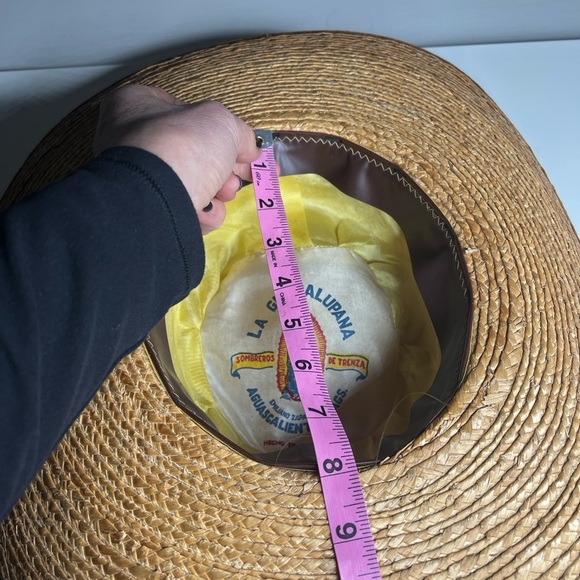 LA GUADALUPANA Tight Weave Braided Suede Strap Mexican Sombrero Wide Brim Hat main image 6